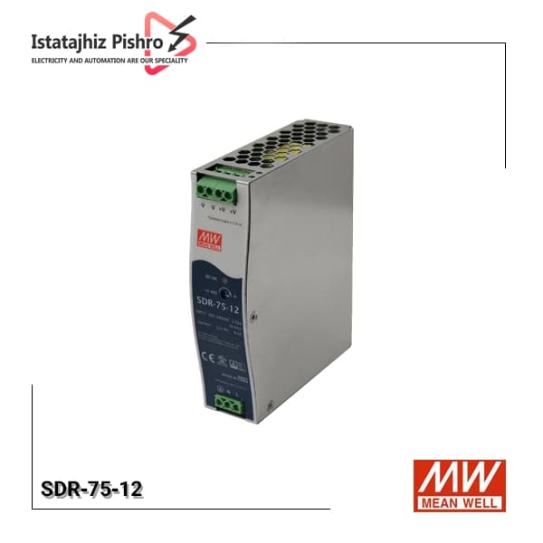 منبع تغذیه ۱۲ ولت ۶.۳ آمپر ریلی مین ول SDR-75-12