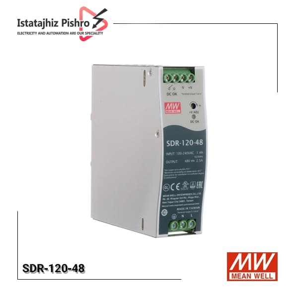 منبع تغذیه ۴۸ ولت ۲.۵ آمپر ریلی مینول SDR-120-48
