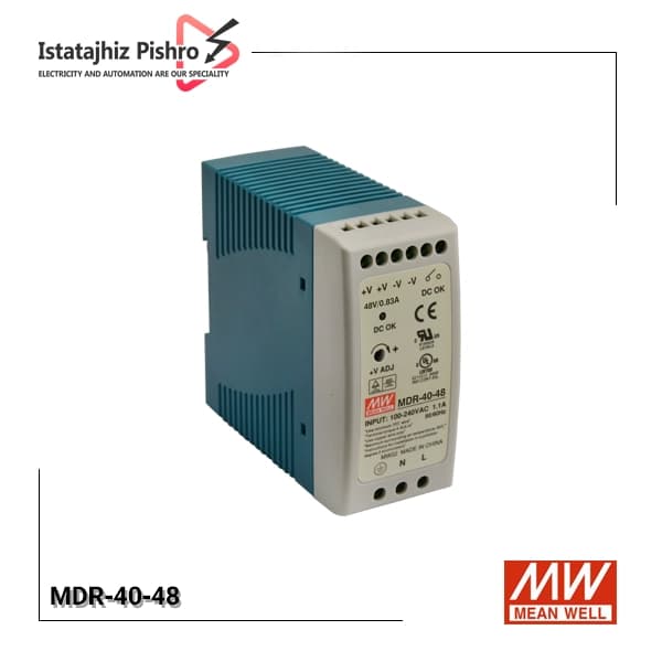 منبع تغذیه 48 ولت ۰.۸۳ آمپر ریلی مینول MDR-40-48