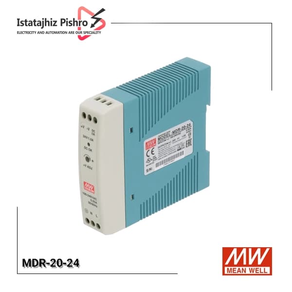 منبع تغذیه 24 ولت 1 آمپر مینول MDR-20-24