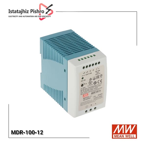 منبع تغذیه ۱۲ ولت ۷.۵ آمپر ریلی مینول MDR-100-12