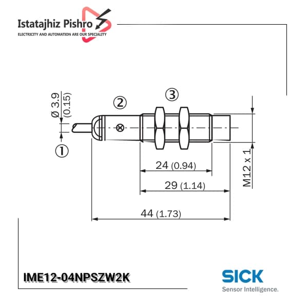 سنسور القایی مدل IME12-04NPSZW2K برند SICK — تصویر ۲