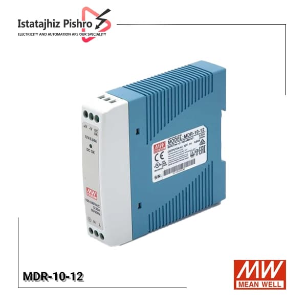 منبع تغذیه ۱۲ ولت ۰.۸۴ آمپر ریلی مینول MDR-10-12