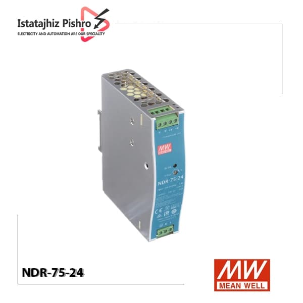 منبع تغذیه ۲۴ ولت ۳.۲ آمپر ریلی مینول NDR-75-24
