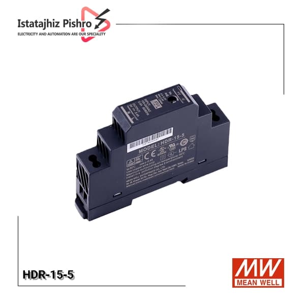 منبع تغذیه پاور سوئیچینگ ریلی ۵ولت ۲.۴ آمپر مینول مدل HDR-15-5