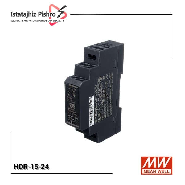 منبع تغذیه ۲۴ ولت ۰.۶۳ آمپر ریلی مین ول مدل HDR-15-24