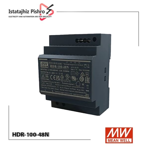 منبع تغذیه ریلی HDR-100-48N مین‌ول