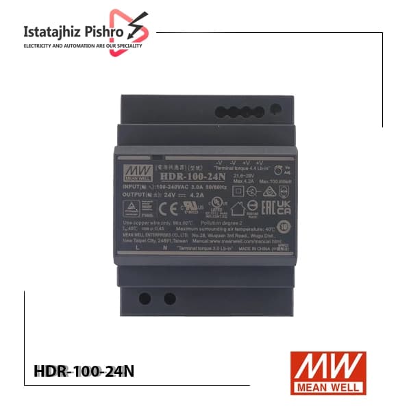 منبع تغذیه تابلویی HDR-100-24N مین ول