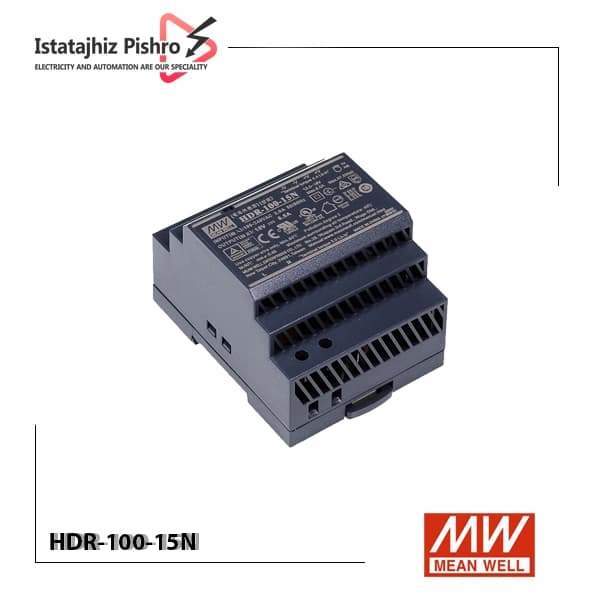 منبع تغذیه 15 ولت 6.5 آمپر مین ول مدل HDR-100-15N