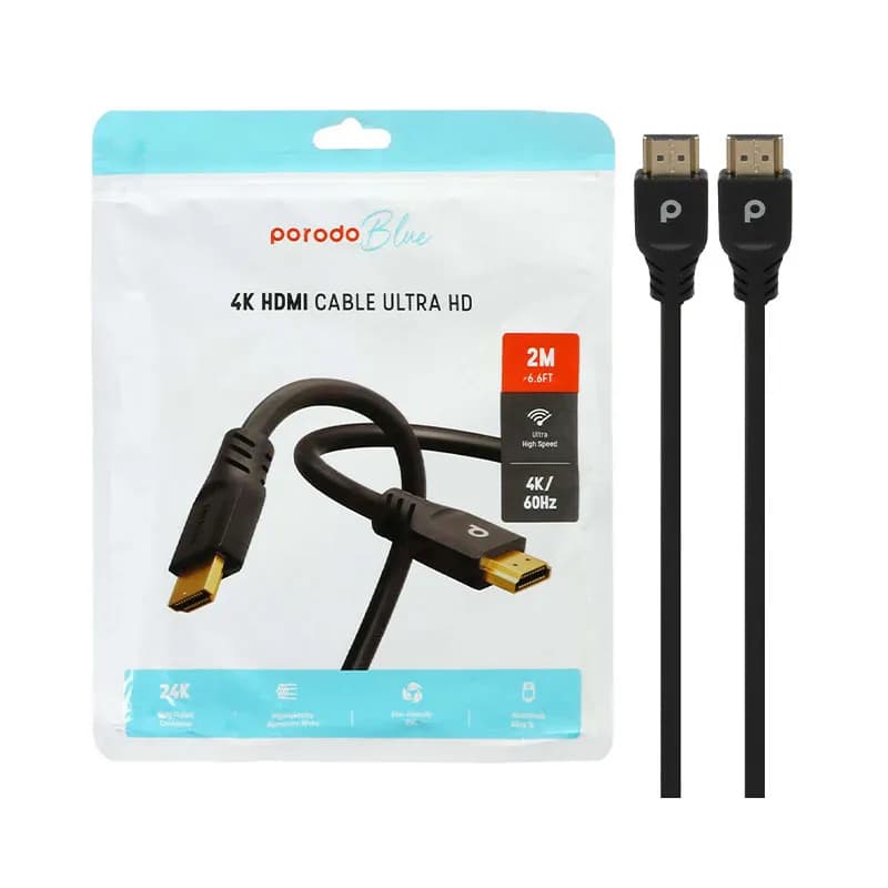 کابل HDMI پرودو مدل PORODO PB-HD4K2M-BK — تصویر ۲