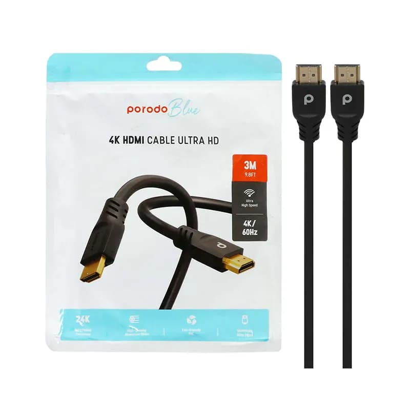 کابل HDMI پرودو مدل PORODO PB-HD4K3M-BK — تصویر ۲
