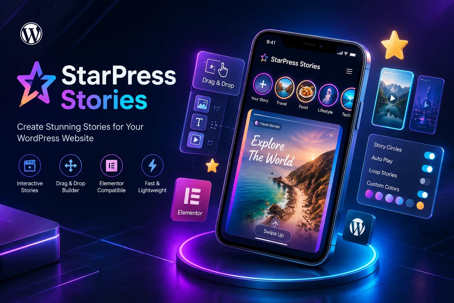 افزونه استوری‌ساز ووکامرس StarPress Stories | افزایش فروش با استوری‌های تعاملی و خرید سریع