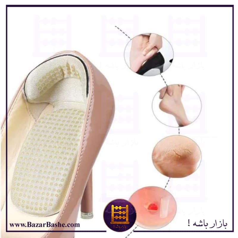 پد محافظ کف و پشت پاشنه کفش بسته 2 عددی (چسب دار) — تصویر ۲