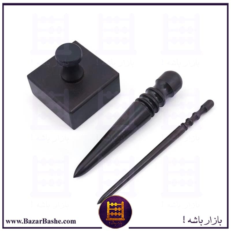 ست آرمیتاژ چوب آبنوس پرداخت لبه چرم