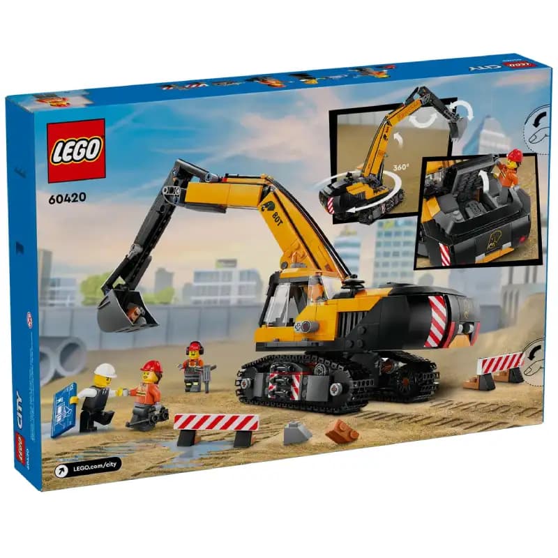 لگو Yellow Construction Excavator سری سیتی کد 60420