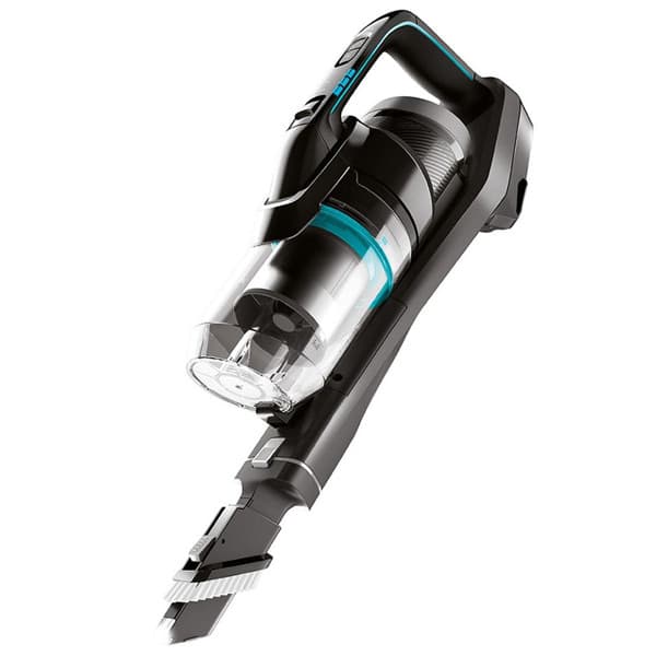 جارو شارژی عصایی بیسل مدل OMNIPET TURBO 3175B با توان موتور 400 وات، ظرفیت باتری 2400mAh، زمان کارکرد 50 دقیقه، برس توربوی موتوری، گردگیری LED، قابلیت تبدیل به جارو دستی، پایه دیواری و ترمز قفلکننده — تصویر ۲