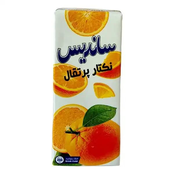 آبمیوه پرتقال ساندیس پاکتی ۲۰۰ میلیلیتر – پک 32 عددی