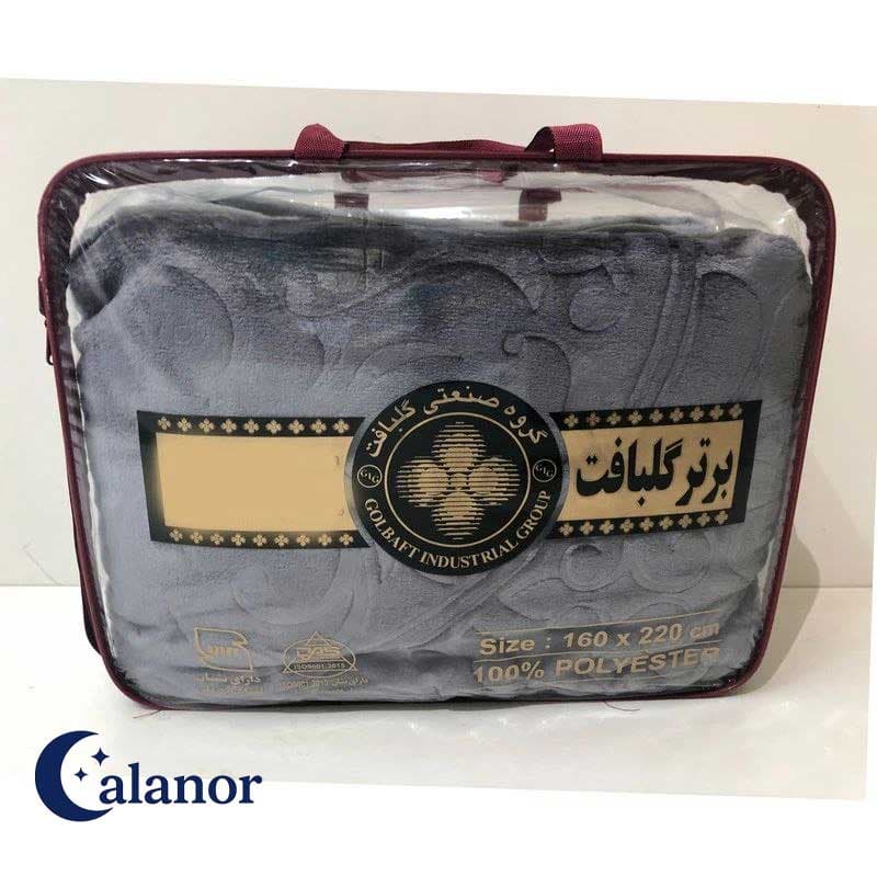 پتو گلبافت دو نفره بنفش گل برجسته — تصویر ۷