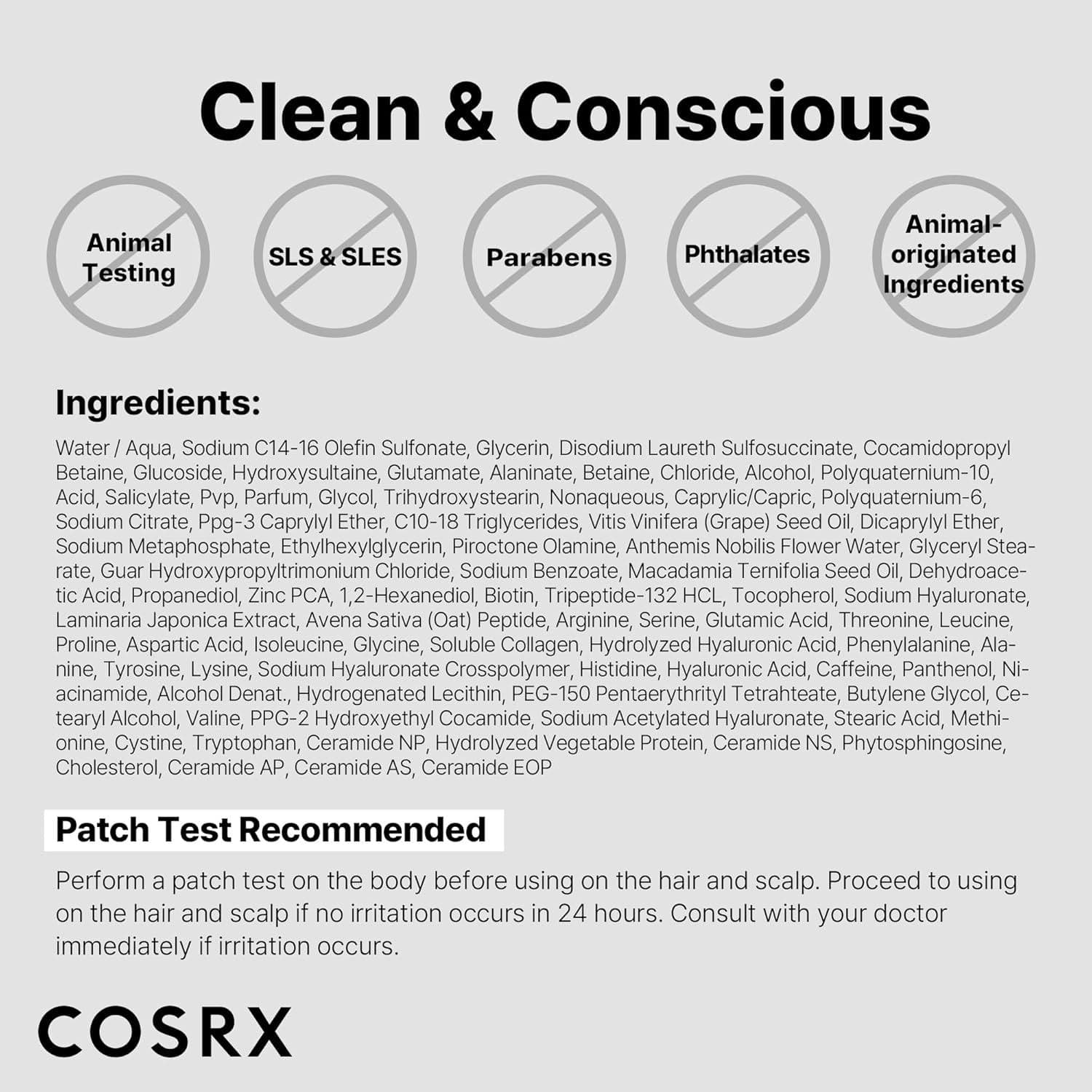شامپو ترمیم کننده پپتاید 132 کوزارکس COSRX PEPTIDE-132 Ultra Perfect Hair Bonding Shampoo حجم200میلی لیتر — تصویر ۳