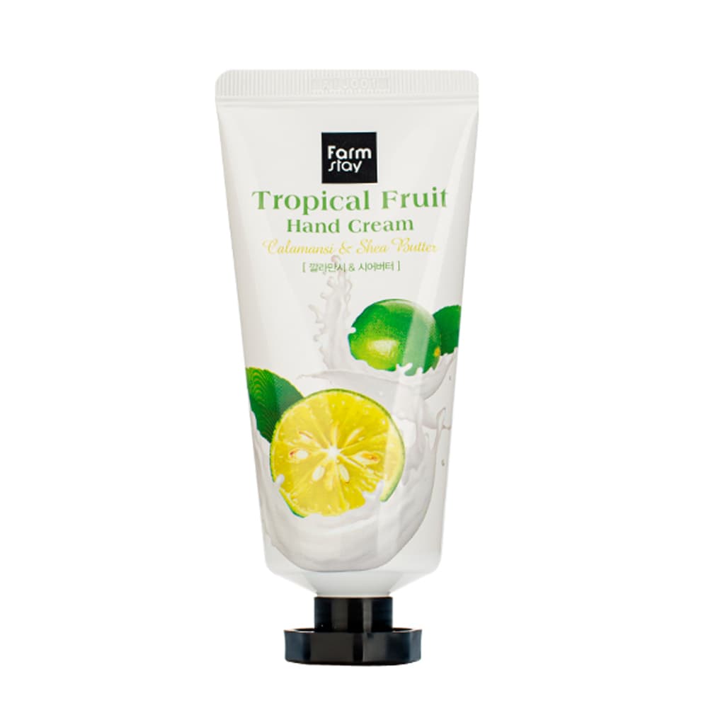 کرم دست شی باتر و کالامانسی فارم استی FarmStay Tropical Fruit Hand Cream مناسب انواع پوست حجم 50 میلی لیتر