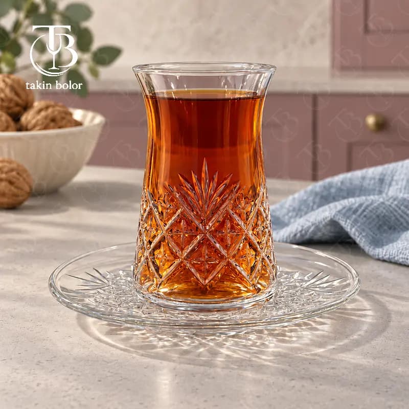 استکان نعلبکی پاشاباغچه – مدل تایملس – کد 96911 — تصویر ۲