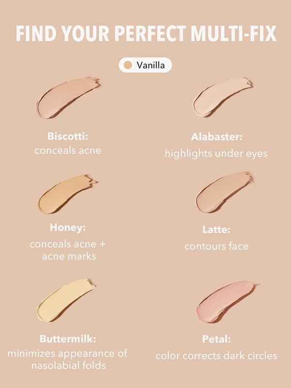 کانسیلر MULTI-FIX CONCEALER AND COLOR CORRECTOR -VANILLA شیگلم SHEGLAM — تصویر ۵