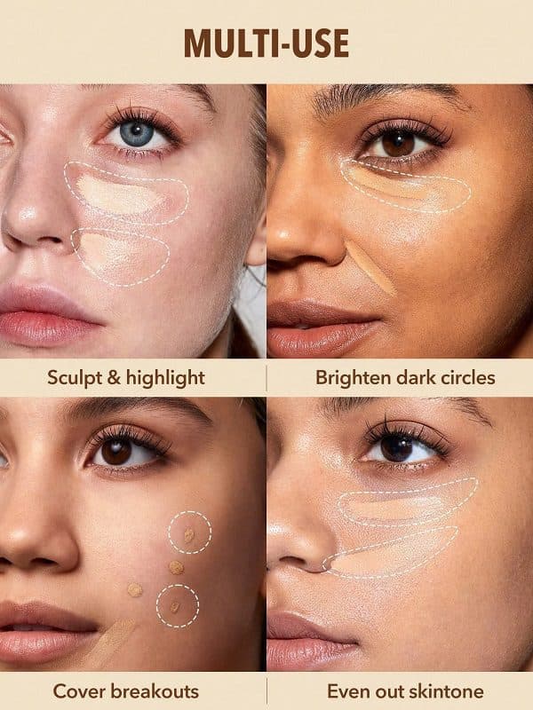 کانسیلر PERFECT SKIN HIGH COVERAGE CONCEALER -WARM VANILLA شیگلم SHEGLAM — تصویر ۳