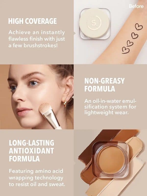 بالم کرمپودر فول کاور ALMOND شیگلم SHEGLAM — تصویر ۴
