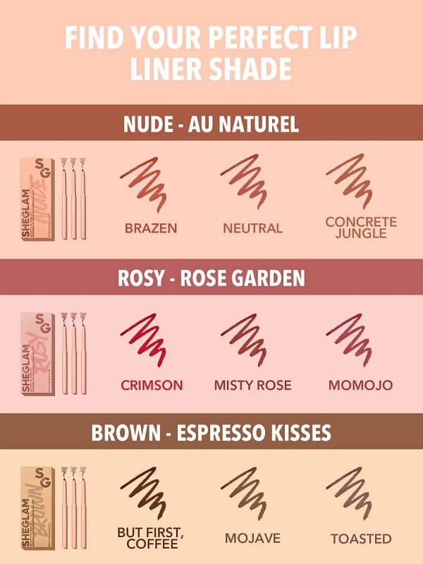 ست خط لب SO LIPPY رنگ AU NATUREL شیگلم SHEGLAM — تصویر ۷