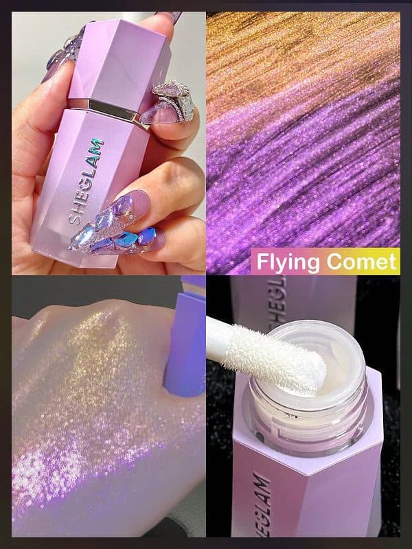 هایلایتر مایع CHROMA-GLOW BLOOM با رنگ SOLAR FLARE شیگلم SHEGLAM — تصویر ۷