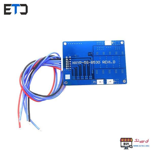 ماژول بالانسر و شارژ دشارژ باتری لیتیومی 5 سل 21 ولت 30 آمپر HXYP-5S-B530 — تصویر ۳