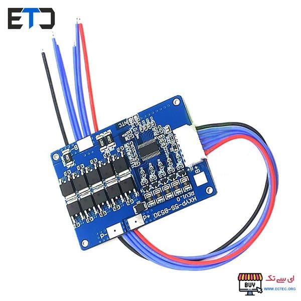 ماژول بالانسر و شارژ دشارژ باتری لیتیومی 5 سل 21 ولت 30 آمپر HXYP-5S-B530 — تصویر ۲