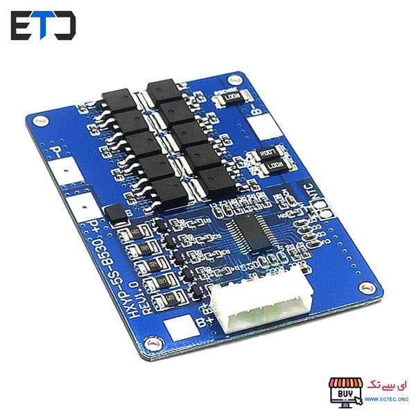 ماژول بالانسر و شارژ دشارژ باتری لیتیومی 5 سل 21 ولت 30 آمپر HXYP-5S-B530 — تصویر ۴