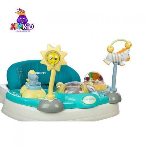 روروک کودک مامالاو جزیره موزیکال چراغدار رنگ کرم -قهوه ای جدید سه کاره نی نی لای لای شو mamalove baby walker cream — تصویر ۲