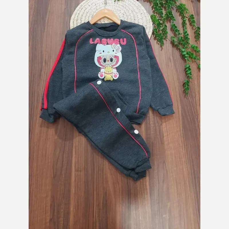 بلوز شلوار دخترانه داخل کرکی طرح لبوبو سایز 40 تا 55 — تصویر ۲