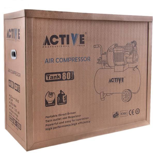 کمپرسور هوای 80 لیتری دو سیلندر اکتیو مدل AC1280 — تصویر ۸