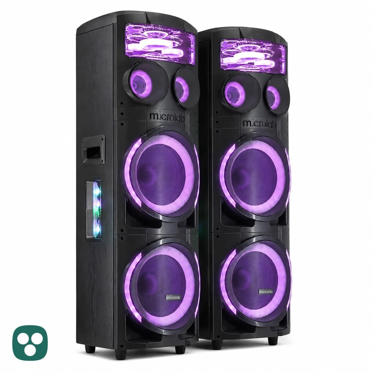 اسپیکر خانگی دو تکه میکرولب مدل DJ_V400 3D light — تصویر ۲