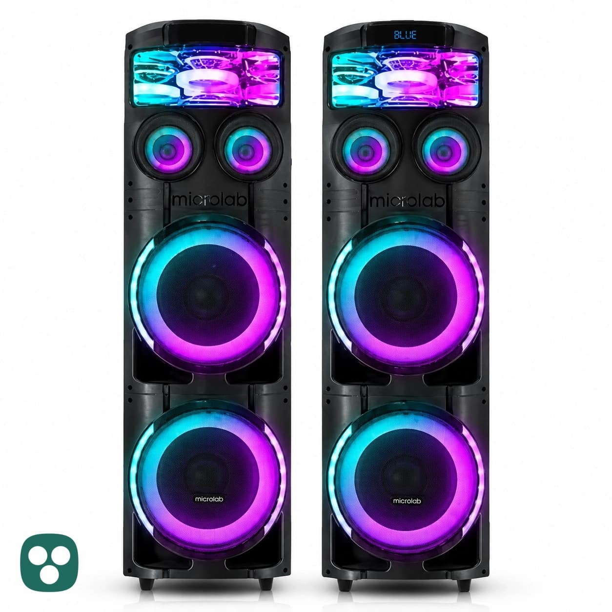 اسپیکر خانگی دو تکه میکرولب مدل DJ_V400 3D light