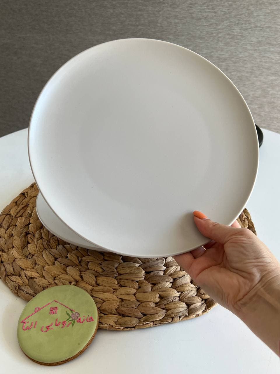 سرویس غذاخوری 20 پارچه طرح ایکیا home zaza- رنگ طوسی مشکی — تصویر ۶