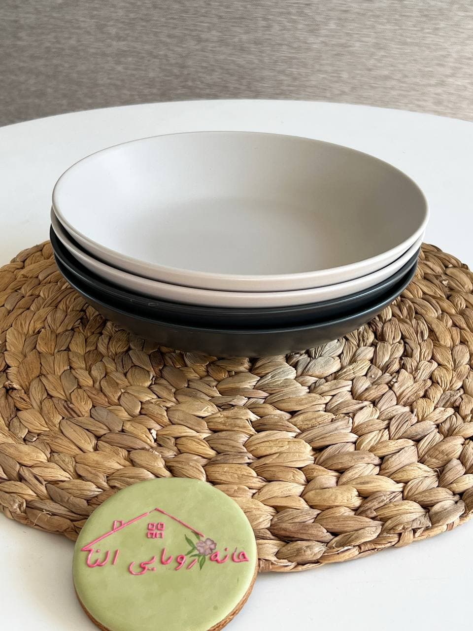 سرویس غذاخوری 20 پارچه طرح ایکیا home zaza- رنگ طوسی مشکی — تصویر ۲