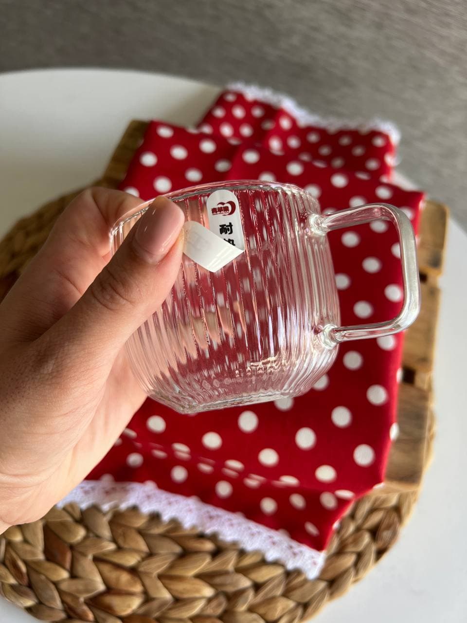 فنجان پیرکس چایخوری دلی DELI مدل طره — تصویر ۳