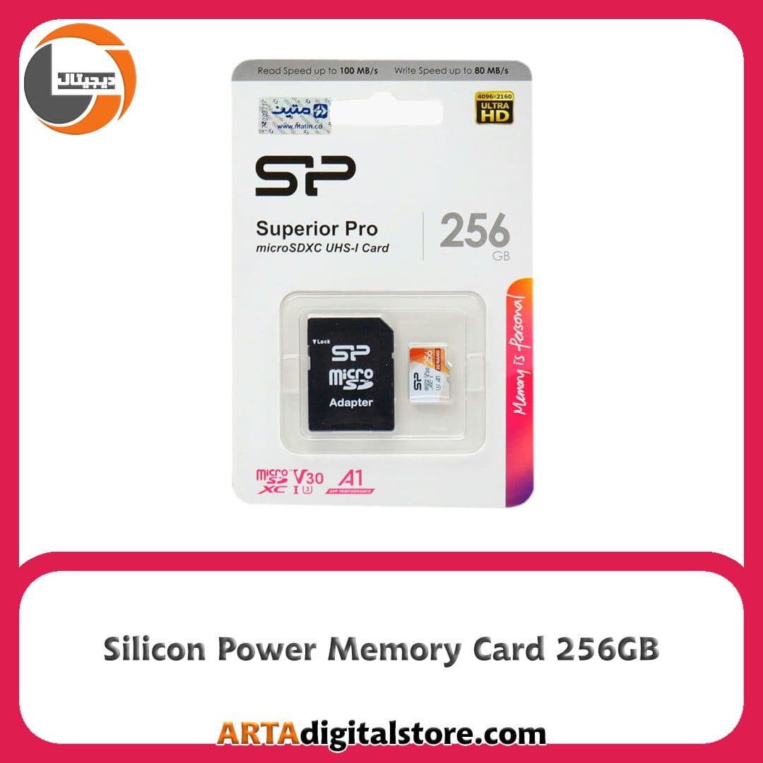 مموری کارت Memory Card Micro SD Silicon Power Superior Pro A1 U3 256GB 100MB/s