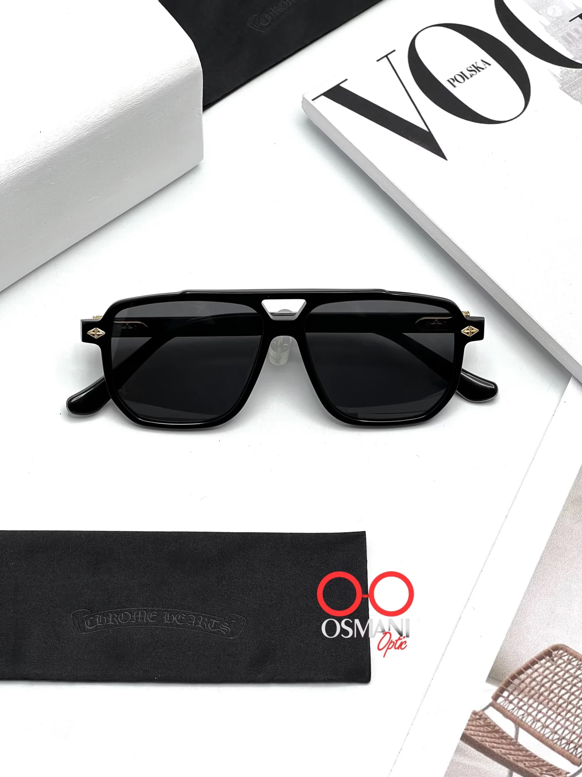 عینک آفتابی اسپرت کروم هرت مدل CHROME HEART CH8168 — تصویر ۲
