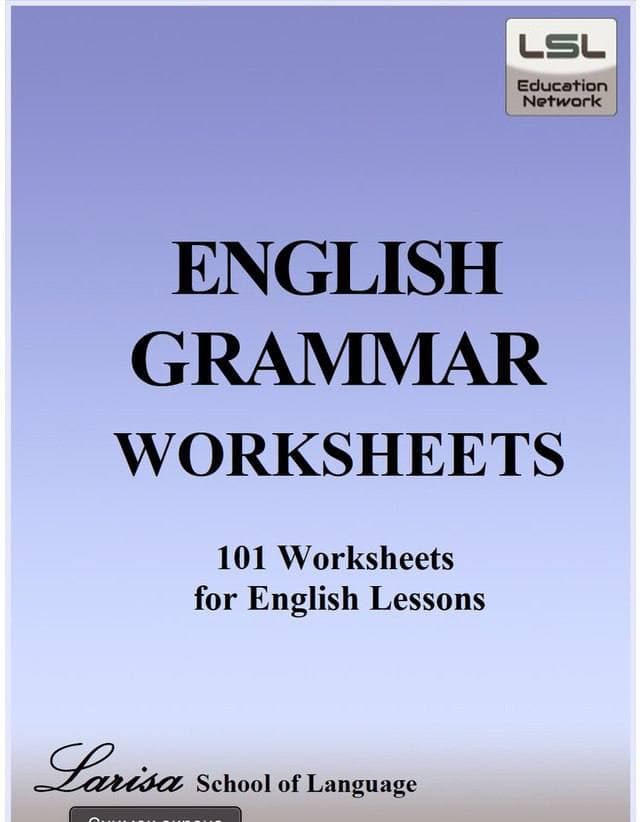 کتاب English Grammar Worksheets نسخه انگلیسی PDF