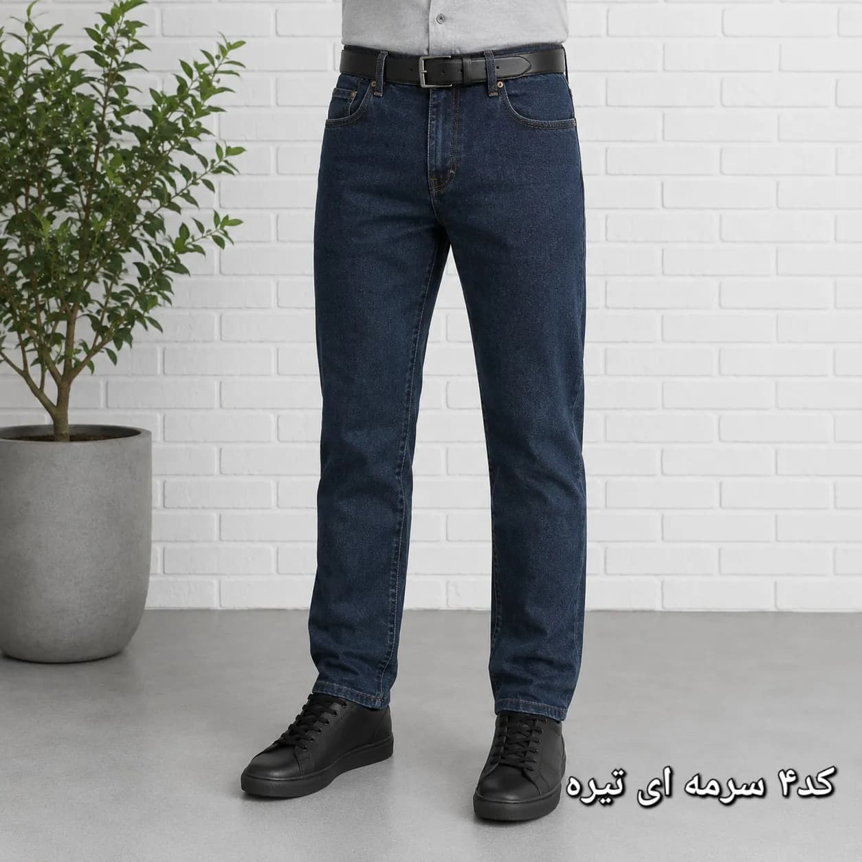 شلوار جین مردانه راسته پنبه کش سایز 40 تا 58 رنگی — تصویر ۳