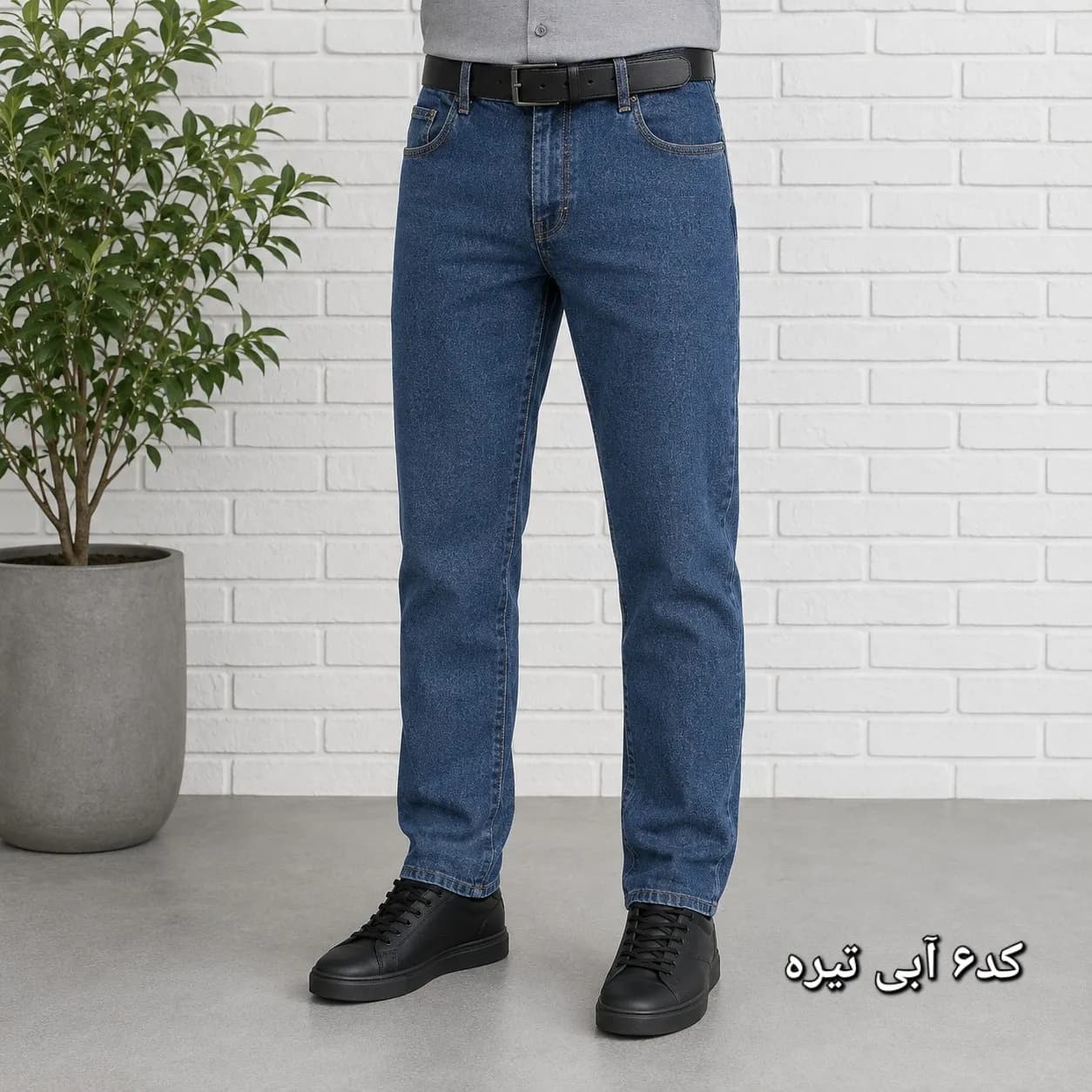 شلوار جین مردانه راسته پنبه کش سایز 40 تا 58 رنگی — تصویر ۵