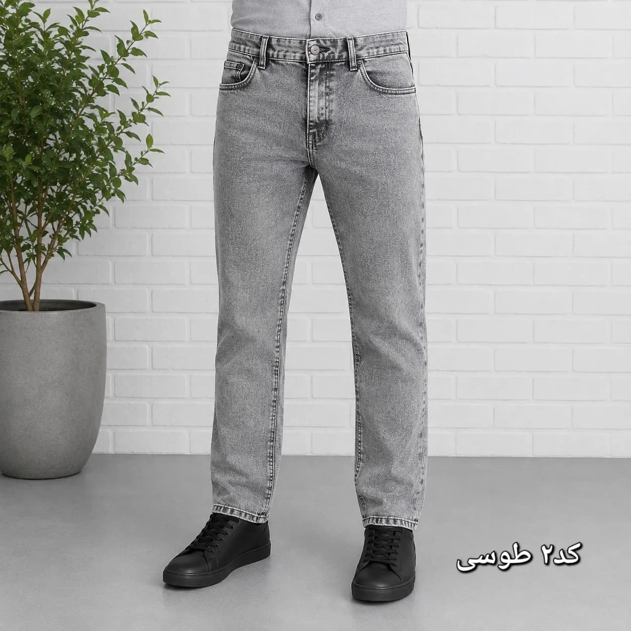 شلوار جین مردانه راسته پنبه کش سایز 40 تا 58 رنگی — تصویر ۸