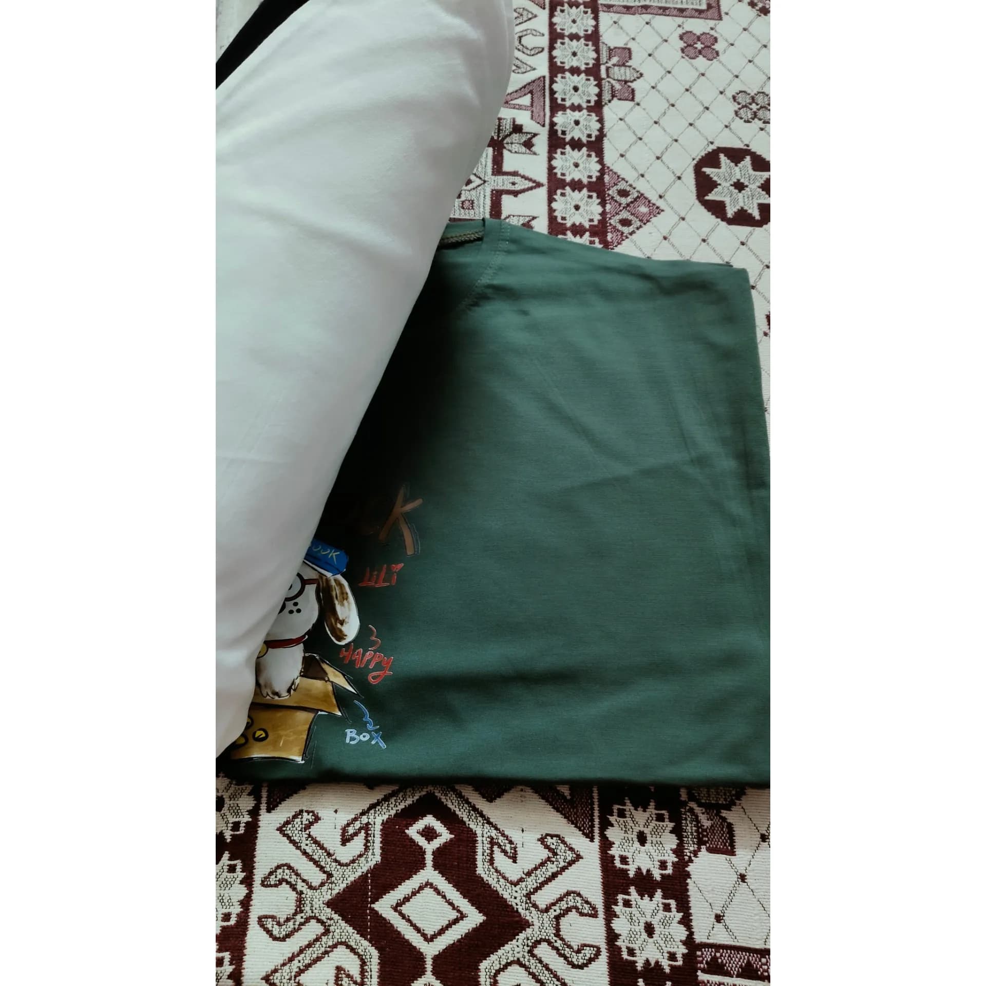 تیشرت دخترانه زنانه باکسی قد 65 سانت — تصویر ۲