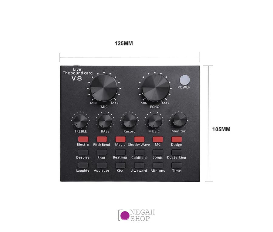 کارت صدا V8 Sound Card BK — تصویر ۳