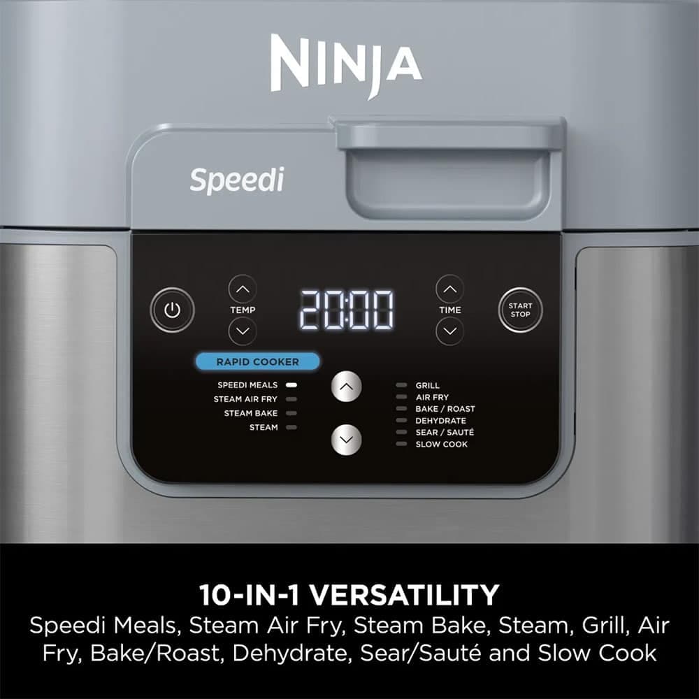 هواپز و سرخ کن برند نینجا مدل Ninja Speedi 10-in-1 Rapid Cooker & Air Fryer ON400 – خاکستری — تصویر ۸